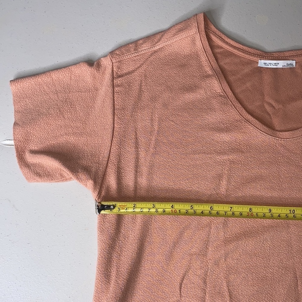 ZARA Pink/Peach Midi Shirt Dress - Picture 14 of 15